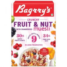 BAGRRYS CRUNCHY MUESLI FRUIT & NUT 400 GM