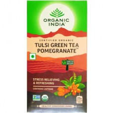 ORGANIC INDIA TULSI GREEN TEA POMEGRANATE 25 N
