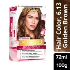LOREAL EXCELLENCE GOLDEN BROWN 6.13 (100GM+72ML)