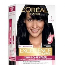 LOREAL  EXCELLENCE BLACK 1 (72ML+100GM)