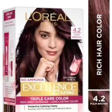 LOREAL  EXCELLENCE PLUM BROWN 4.20 (72ML+100GM)